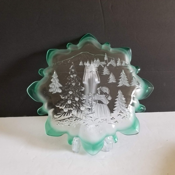 Mikasa Christmas Story Spruce Bon Bon Serving Dish - Picture 2 of 5